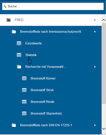 Brennstoffliste nach Immissionsschutzrecht - Statistik